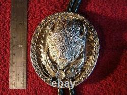 Sterling Silver (. 925) American Bison (Buffalo) Bolo Tie -Kenny Ray McNeilley, Jr