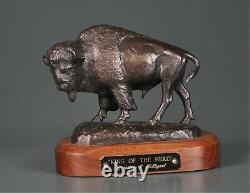 Steve Lillegard King of the Herd Buffalo Bison Bronze Sculpture Glacier Park