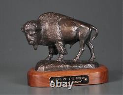 Steve Lillegard King of the Herd Buffalo Bison Bronze Sculpture Glacier Park