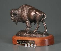 Steve Lillegard King of the Herd Buffalo Bison Bronze Sculpture Glacier Park