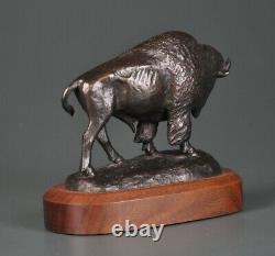 Steve Lillegard King of the Herd Buffalo Bison Bronze Sculpture Glacier Park
