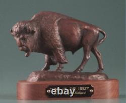 Steve Lillegard King of the Herd Buffalo Bison Bronze Sculpture Glacier Park