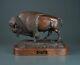 Steve Lillegard Moving On Yellowstone Buffalo Bison 10 Tall Bronze Sculpture