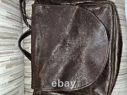 Stockman Leather Bison Leather Messenger Bag / Mailbag. Bison Hyde Leather
