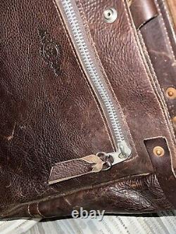 Stockman Leather Bison Leather Messenger Bag / Mailbag. Bison Hyde Leather