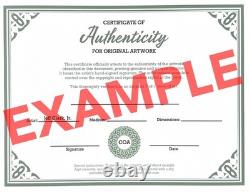 Stunning Psychedelic Bison 12x16 Acrylic Painting on Stretched Canvas