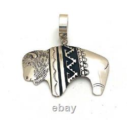 T&R Singer Bison Overlaid Sterling Silver Pendant