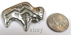 T Singer Carolyn Pollack Relios Sterling Silver Buffalo Bison Pin Pendant