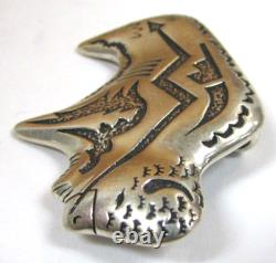 T Singer Carolyn Pollack Relios Sterling Silver Buffalo Bison Pin Pendant