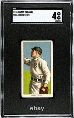T206 Sweet Caporal 350 30 HEINIE SMITH Buffalo Bisons SGC 4