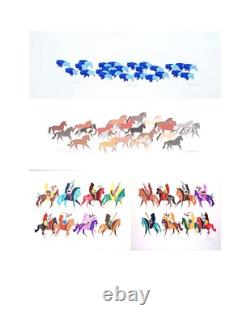 THE WHITE BUFFALO serigraph in set of four by Donald Ruleaux (1931 2020)