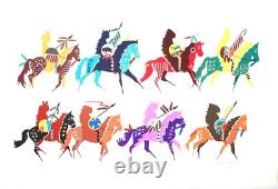 THE WHITE BUFFALO serigraph in set of four by Donald Ruleaux (1931 2020)