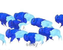 THE WHITE BUFFALO serigraph in set of four by Donald Ruleaux (1931 2020)