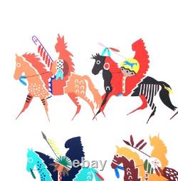 THE WHITE BUFFALO serigraph in set of four by Donald Ruleaux (1931 2020)