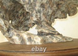 THUNDER HEART Native American Bison Sculpture Joe Slockbower #134