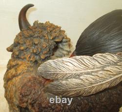 THUNDER HEART Native American Bison Sculpture Joe Slockbower #134