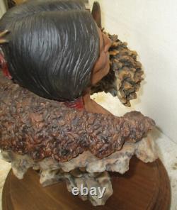 THUNDER HEART Native American Bison Sculpture Joe Slockbower #134