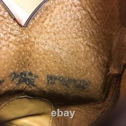 TONY LAMA Boots COGNAC CONQUISTADOR 7938 Leather / Bison Sz 9 D Made in USA