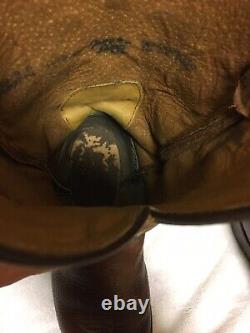 TONY LAMA Boots COGNAC CONQUISTADOR 7938 Leather / Bison Sz 9 D Made in USA