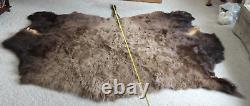 Tanned Hide South Dakota Bison Buffalo Bed Blanket Leather 82 L x 100 W Large
