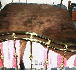 Tanned Hide South Dakota Bison Buffalo Bed Blanket Leather 82 L x 100 W Large
