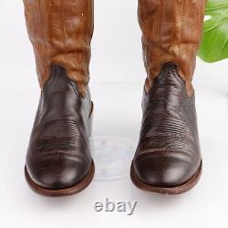 Tecovas Men Presott Horseman Boot Size 9.5 EE WIDE Brown Leather Bison Western