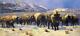 Terry Lee Teton Bison Giclee on Canvas Signed and Numbered 30 x 84