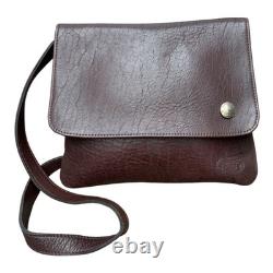 The American Billfold Co Brown Bison Leather Crossbody Bag Buffalo Nickel USA