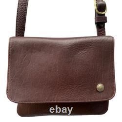 The American Billfold Co Brown Bison Leather Crossbody Bag Buffalo Nickel USA