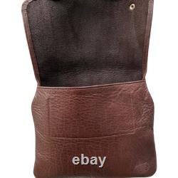 The American Billfold Co Brown Bison Leather Crossbody Bag Buffalo Nickel USA