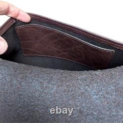 The American Billfold Co Brown Bison Leather Crossbody Bag Buffalo Nickel USA