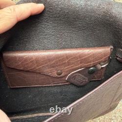 The American Billfold Co Brown Bison Leather Crossbody Bag Buffalo Nickel USA