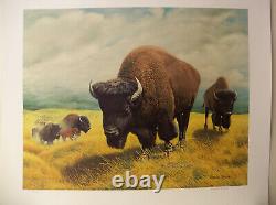 The Bison Offset Lithograph Print by Charles Frace Signed & Numbered