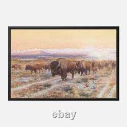 The Bison Trail by Charles Marion Russell Western Art Print + Ships Free