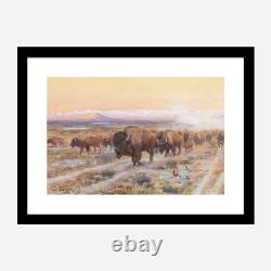 The Bison Trail by Charles Marion Russell Western Art Print + Ships Free