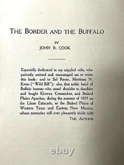 The Border And The Buffalo by John R Cook 1907 1st/1st Hardcover + Pamphlet