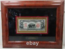 The Ten Dollar Bison Note Framed 1901