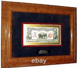 The Ten Dollar Bison Note Framed 1901