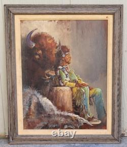 Tom Newsom Native American With Bison