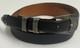 Tom Taylor Genuine American Bison Belt SZ 34 Made USA Black Buckle JHR Silver