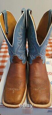 Tony Lama Men's Pecan Bison Americana Western Boots 10.5 EE