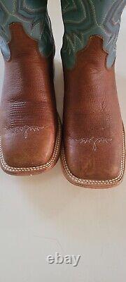 Tony Lama Men's Pecan Bison Americana Western Boots 10.5 EE