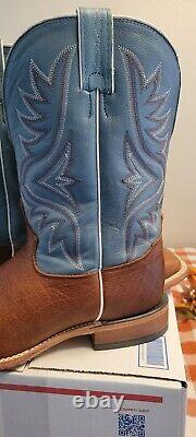 Tony Lama Men's Pecan Bison Americana Western Boots 10.5 EE