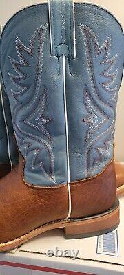 Tony Lama Men's Pecan Bison Americana Western Boots 10.5 EE