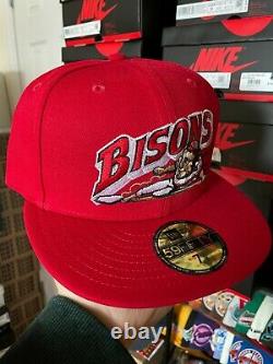 Topperz Store Red Green Buffalo Bisons 7 1/8 Fitted Not Hatclub