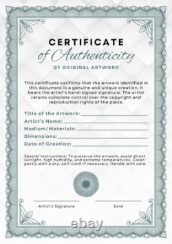 Tough Bison 11x14 Modern Expressionistic Original Signed Paper Art Acrylic