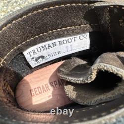 Truman Boot Co. Black Shrunken Bison, 20 Last Moc, Size 11