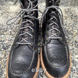 Truman Boot Co. Black Shrunken Bison, 20 Last Moc, Size 11