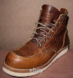 Truman Boots Size 9 Cognac Shrunken Bison Moc Toe