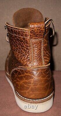 Truman Boots Size 9 Cognac Shrunken Bison Moc Toe